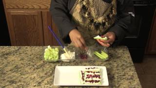 Stuffed Celery Sticks With Cream Cheese & Raisins : Cream Cheese Snacks