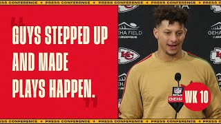 Patrick Mahomes: “Guys stepped up and made plays happen” | Week 10 Press Conference