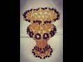 خطوات عمل فازه علي شكل ورد  من الخرز How to make a vase from beads step by step