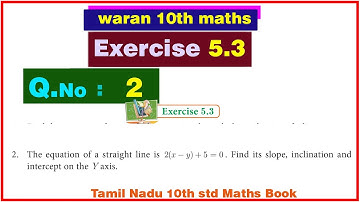 TN 10th std Maths Exercise 5.3 Q.No 2 in Chapter 5 Coordinate Geometry - year 2019-20