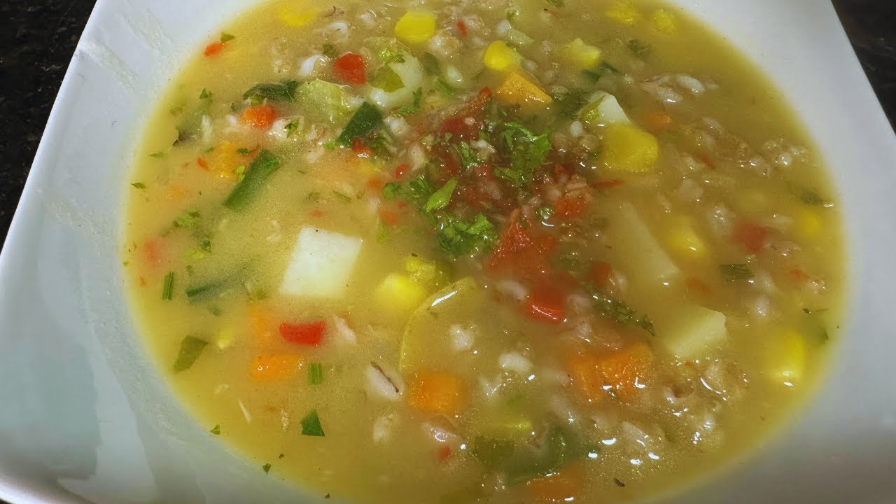 SOPA CON CEBADA PERLADA- SOPITA NUTRITIVA-SOPA DE CEBADA CON VERDURA- DELICIOSAS  Y NUTRITIVA SOPA