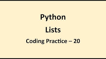 Coding Practice 20 || Lists || Python || NxtWave || CCBP