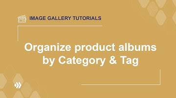 How to organize product albums by category & tag | Image Gallery Tutorials