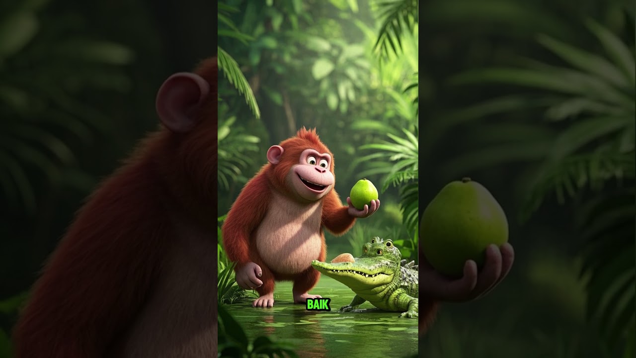 Monyet dan Buaya - Monkey and Chrocodile 