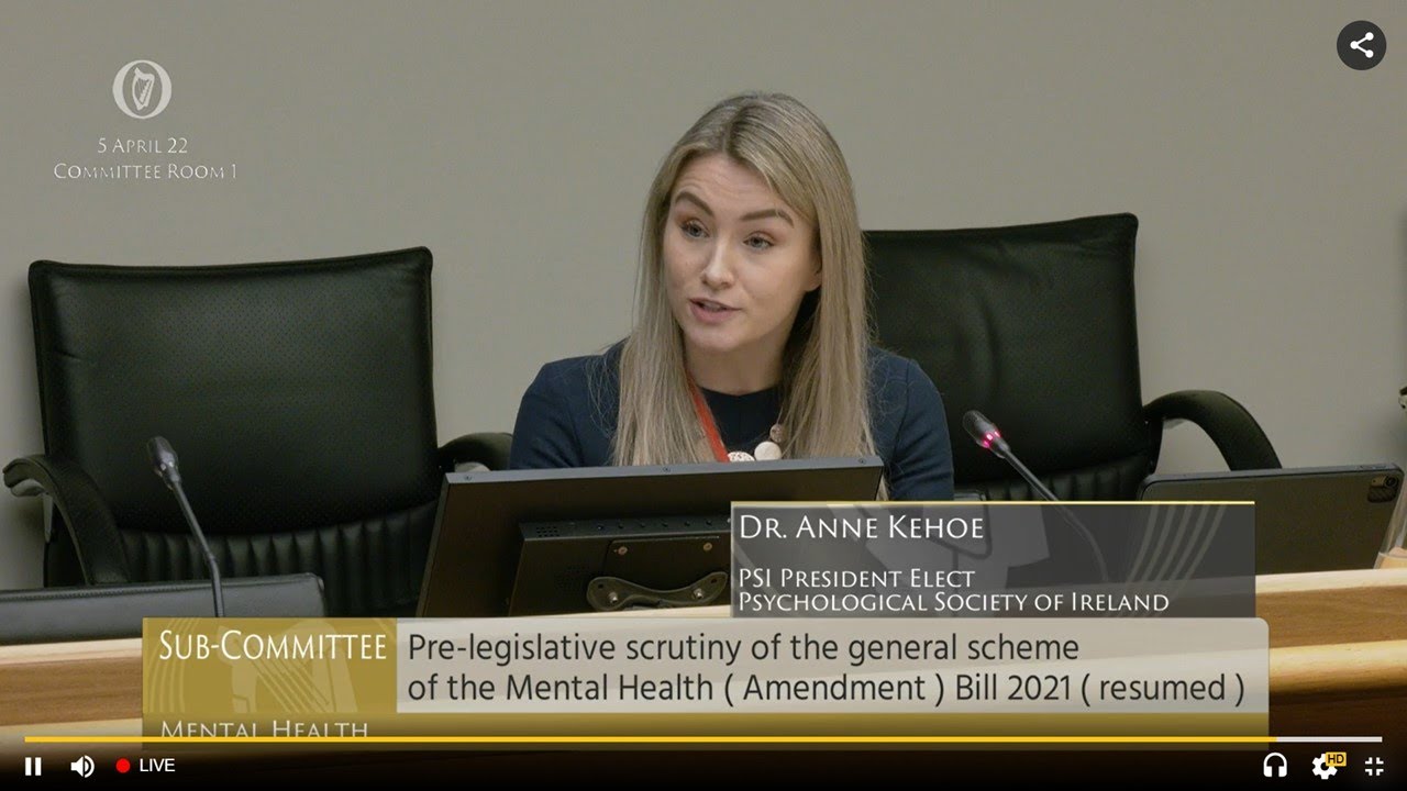 Opening Statement to the Oireachtas Sub-Committee on Mental Health ...