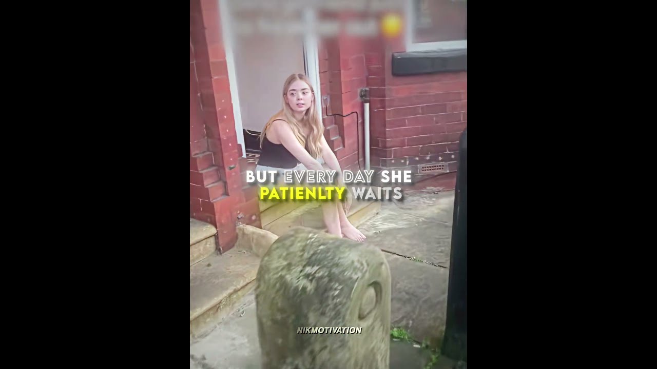 Blind Woman Waiting For Her Husband 