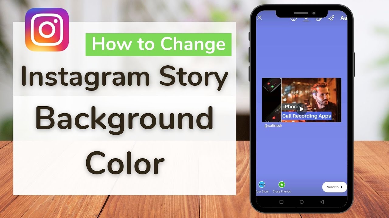 How to Change the Instagram Story Background Color behind Photo - YouTube