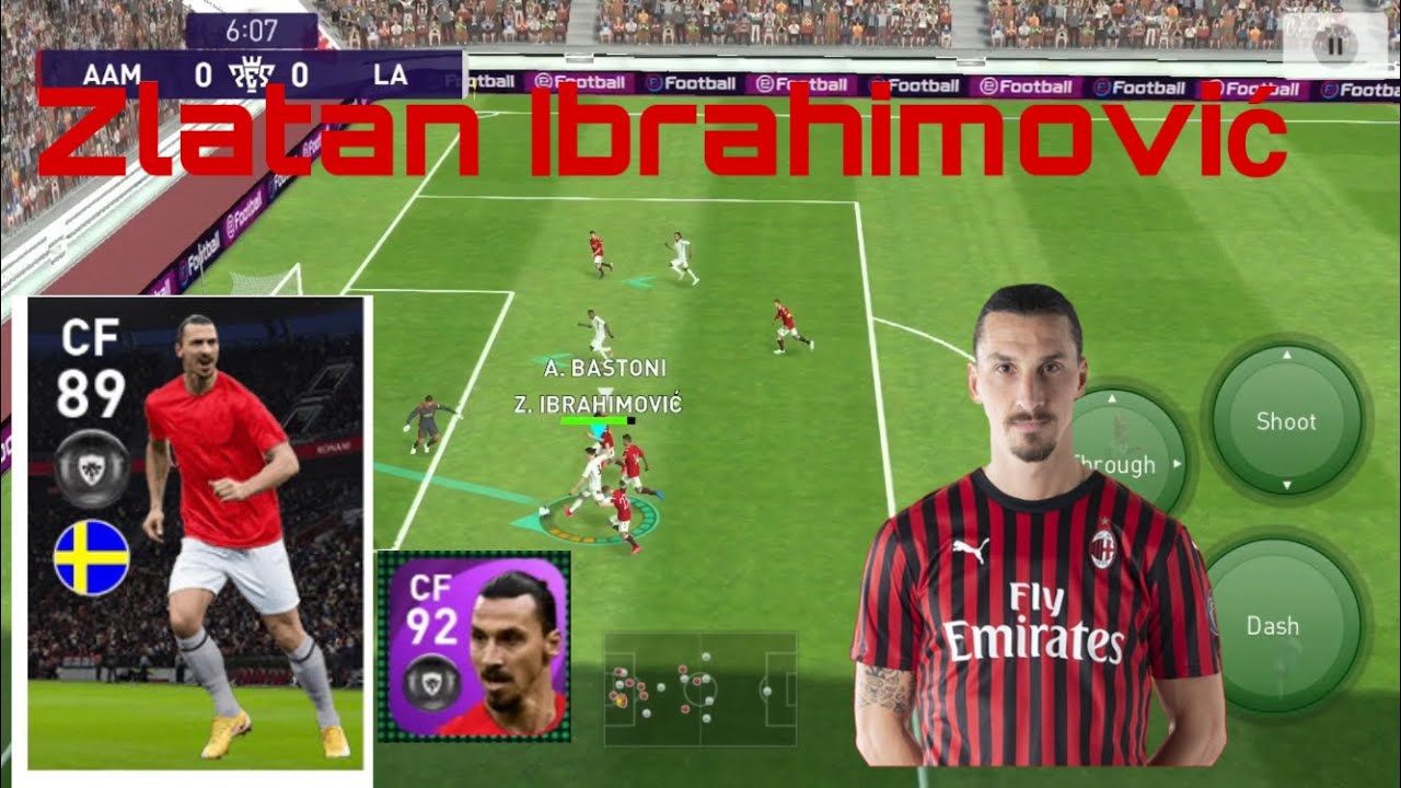 Review featured player CF 92 rated Zlatan Ibrahimović- Pes 2021 Mobile
