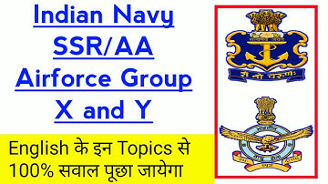 Indian Airforce Group X & Y | Navy SSR/AA | Most Important English Topics | Confirmed Questions.