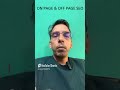ON-Page &amp; Off-Page SEO Explained in 60 Seconds!