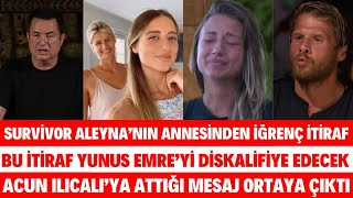 Acun Ilicali Yunus Emre Di̇skali̇fi̇ye Edi̇lecek Di̇ye Ortalik Karişti Aleyna Survi̇vor All Seda Sayan