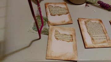 Index cards and decoupage napkin tutorial Part 1