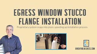 Quickly installing egress window kit into steel EXO-frame. Snaps into place.