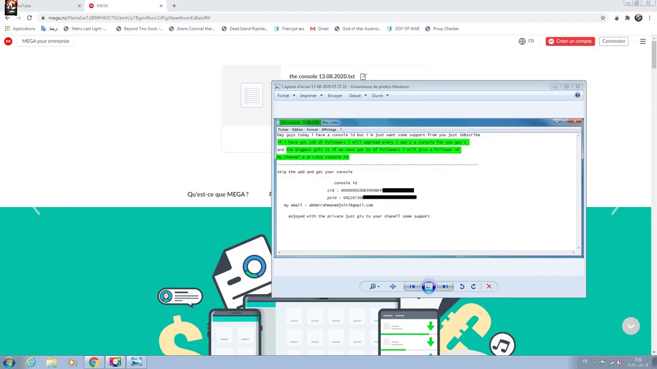 New console id 16/08/2020