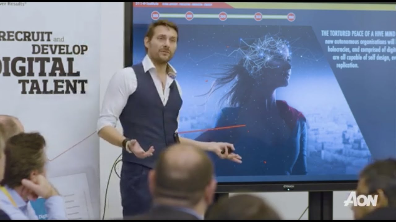 Matthew Griffin on stage: The Future of Work and Skills 2040
