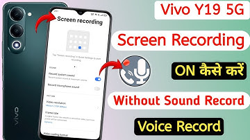 Vivo y19 5g Screen Recording Kaise Kare || How To Record Screen Record In Vivo y19