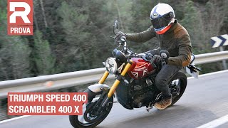 Triumph Speed 400 2024 e Triumph Scrambler 400 X 2024 la prova delle moto classiche per patente A2