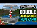 Unbreakable Double Iron Farm Tutorial For Minecraft Bedrock 1.20 and 1.21