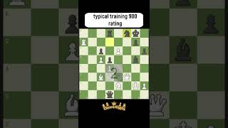 Typical 900 rating training in chess #shorts
