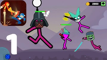 Stickman Fight Battle - Shadow Warriors Gameplay Walkthrough (ios,Android)