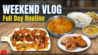 💁🏻Weekend vlog Non-Veg feast😋💯 Fish curry &amp; Fish fry எங்க ஊரு ஸ்டைல் அரைச்சு வச்ச மீன் குழம்பு