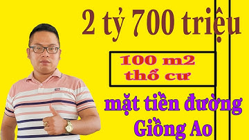 100 m2 mặt tiền đường Vòng Áo rộng 20m giá 2 tỷ 700 triệu, ngay thị trấn Cần Thạnh, Cần Giờ, HCM