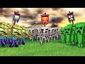 Minecraft | ZOMBIE ARMY VS CREEPER ARMY VS SKELETON ARMY! (Massive Mob Battles)