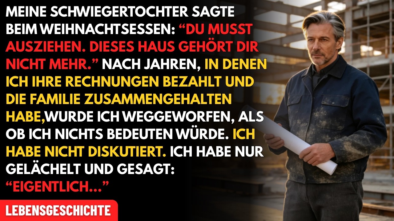 Es geschah an Heiligabend, als wir alle so taten, als wären wir noch eine Familie. Meine Schwiegertochter legte die Gabel beiseite, sah mir direkt in die Augen und sagte: „Du musst ausziehen....