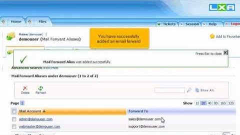 How to add email forwarding in LxAdmin/Kloxo (Flipper Host)