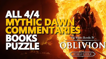 Mythic Dawn Commentaries 1-4 Books Tar-Meena Puzzle The Elder Scrolls IV Oblivion Remastered