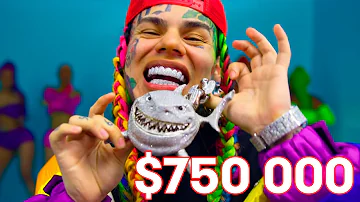 $750 000 DIAMOND SHARK CHAIN! - 6IX9INE GOOBA [RAPPERS OUTFITS]