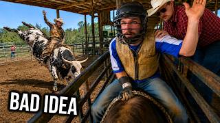 Clueless Englishman Tries Bull Riding in America 🇺🇸