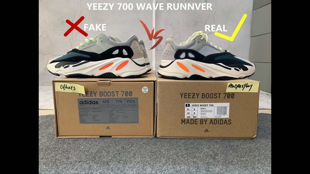 yeezy wave runner fake vs real