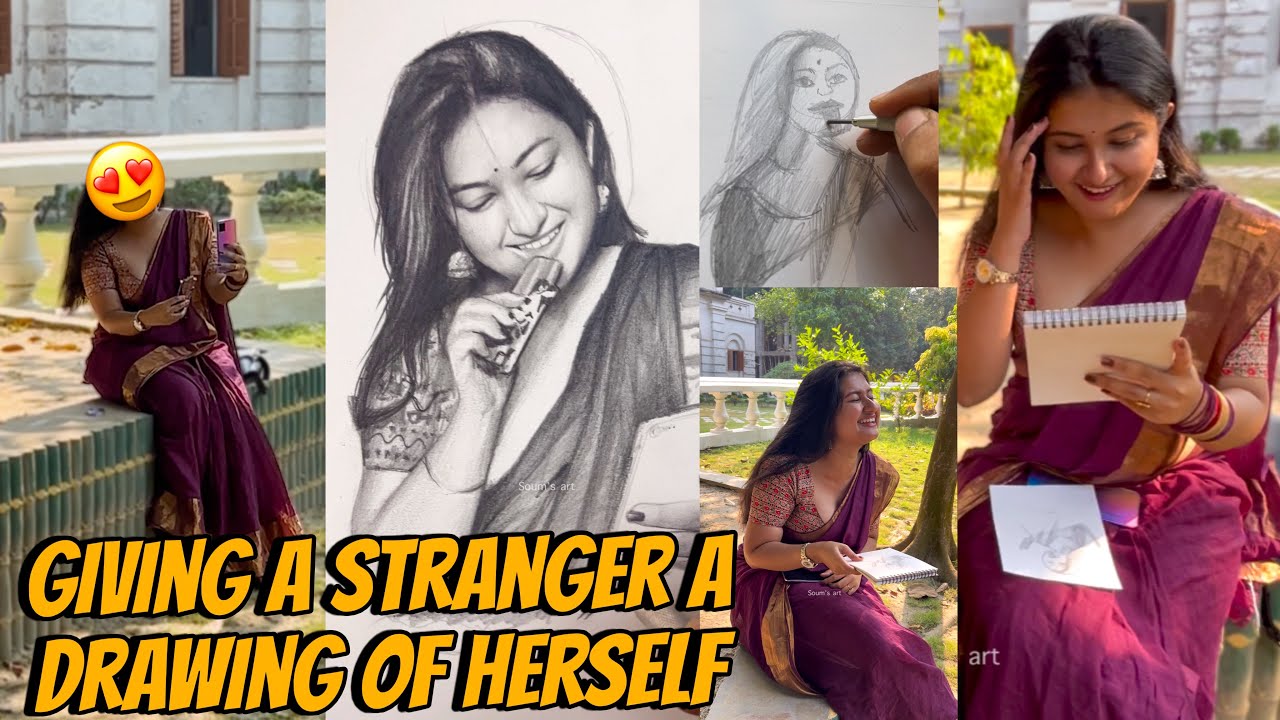 Drawing prank with beautiful stranger girl 😍 | Wait for her reaction 😝