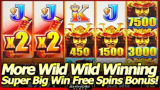 Wild Wild Samurai Slot Machine - SUPER BIG WIN Free Spins Bonus!  Wild Wild Winning Continues!