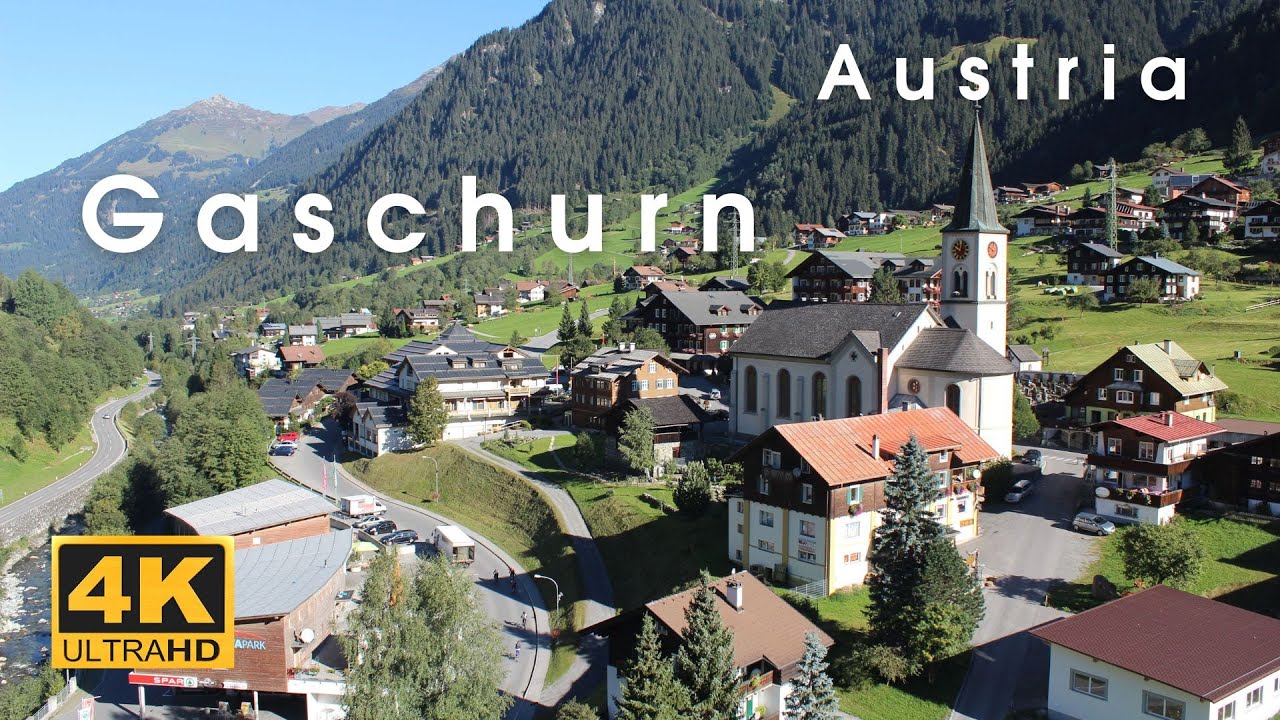 🇦🇹 Gaschurn Austria Autumn Walking Tour | 4K 60fps (UHD)
