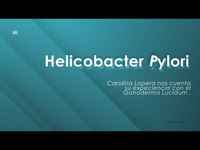 Helocobacter Pylori, Testimonio de Carolina Lopera, con el uso del GANODERMA LUCIDUM de Gano Excel
