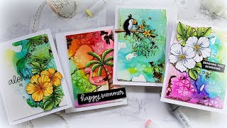 Alcohol Pearls Stencil Lift with Gold Foil Accents: Kelly's Critter Cottage