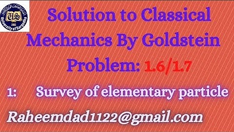 Solution manual to classical mechanics By Goldstein Problem 7
