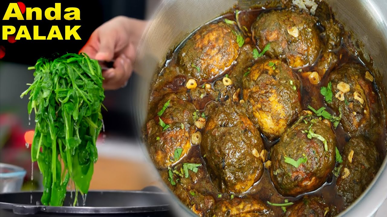badhti hoi sardi min palk anday ka ya saln banaein or thand ko dur  bhagaaye| Palak Anda Curry