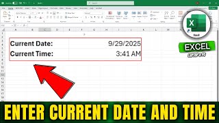 How to Enter Current Date and Time in Excel