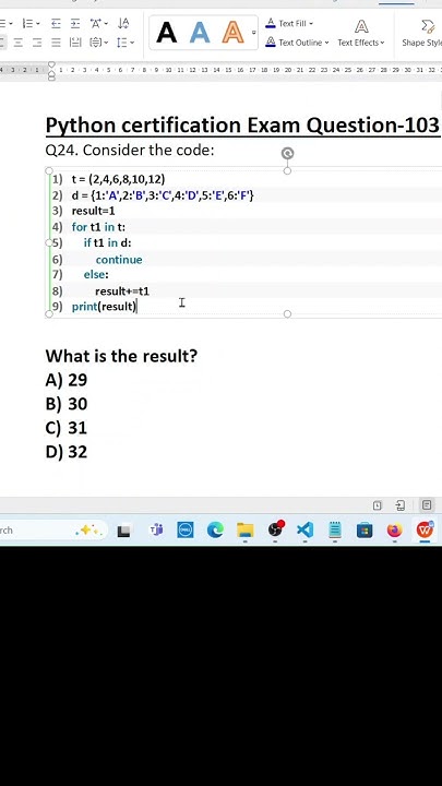 Python certification exam Question-103#shortsfeed #shorts # ...