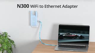 BrosTrend N300 WiFi to Ethernet Adapter, Connect Your Wired Device to WiFi
