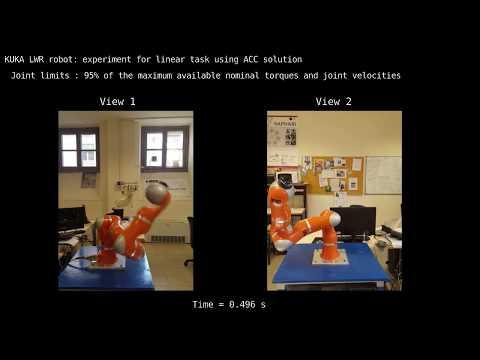 Faster motion on Cartesian paths exploiting robot redundancy