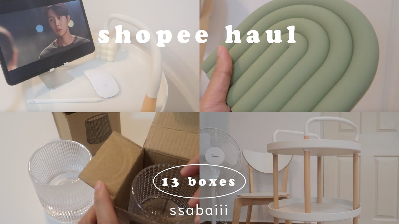 shopee haul ของแต่งบ้านราคาถูก  สไตล์ minimal ☁️🚪 🎟 ⚪️✨I My name is Sabai ♡︎