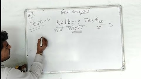 Bsc 2nd Year Maths | Raabe