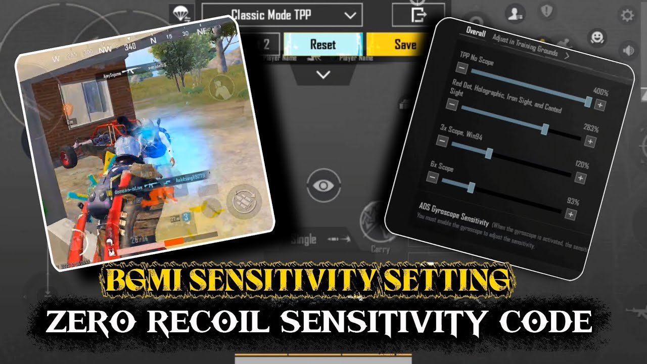 Best 3 Finger Control Code Sensitivity || New Update 4.1 Zero Recoil ...