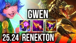 GWEN vs RENEKTON (TOP) | EUW Master | 25.24