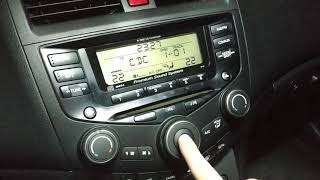 Accord 2006 - 12 or 24 hours clock format - How to set