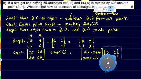 OU Exam problem | CAD/CAM | 2D rotation